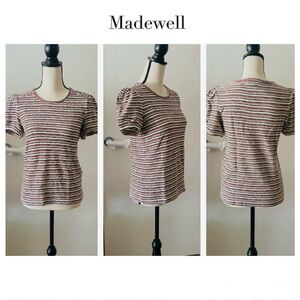 MADEWELL Acacia Puffed Sleeve Textured Top